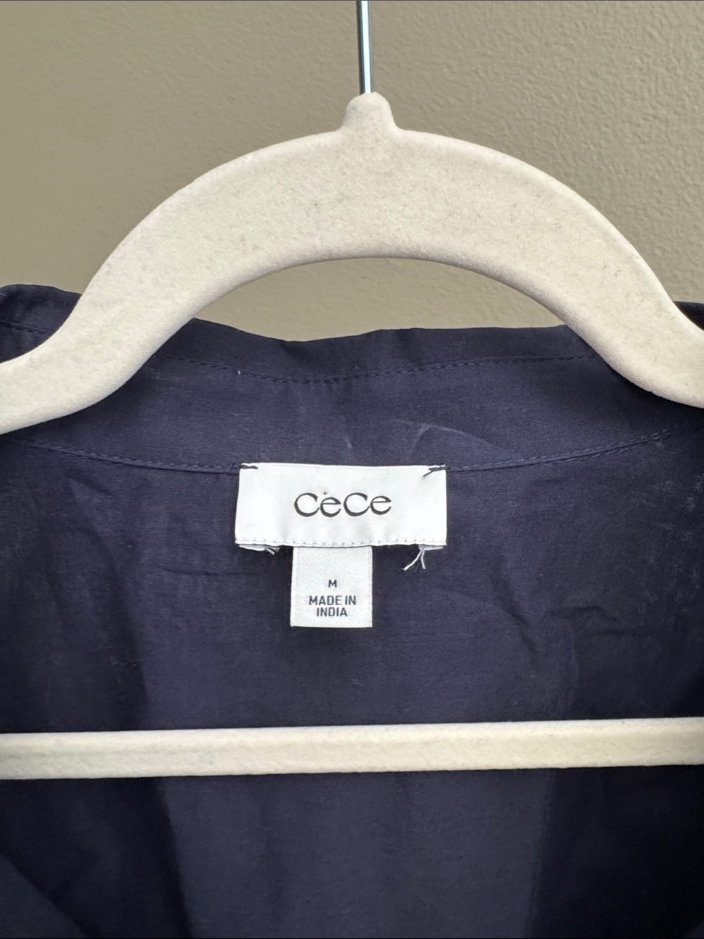 CeCe Navy Top with White Eyelet Embroidery - Picture 4 of 6